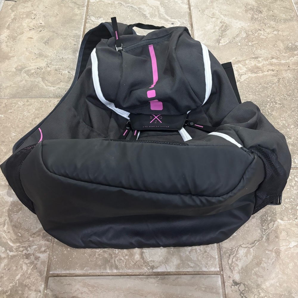 Nike Hoops Elite Max Air Team 2.0 Basketball Backpack Anthracite/Black Pinkfire - Picture 6 of 15